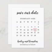 Agenda Red Heart Budget Weddenschap Save the Date (Voorkant / Achterkant)