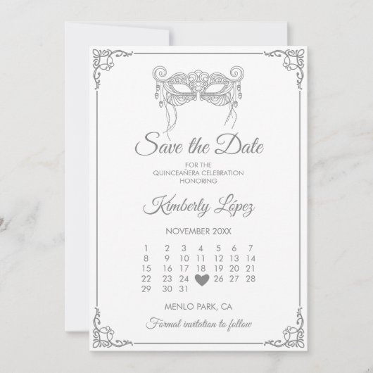 Agenda Save the Date Kaart (Voorkant)