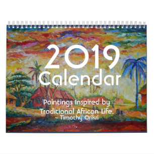 Agenda~schilderijen geïnspireerd door het Afrikaa Kalender