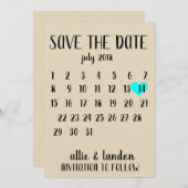 Agenda sparen de Datum Save The Date (Voorkant / Achterkant)