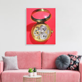 Agenda-uurwerk, c.1690 canvas afdruk (Insitu (Woonkamer))