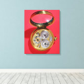 Agenda-uurwerk, c.1690 canvas afdruk (Insitu (Houten vloer))