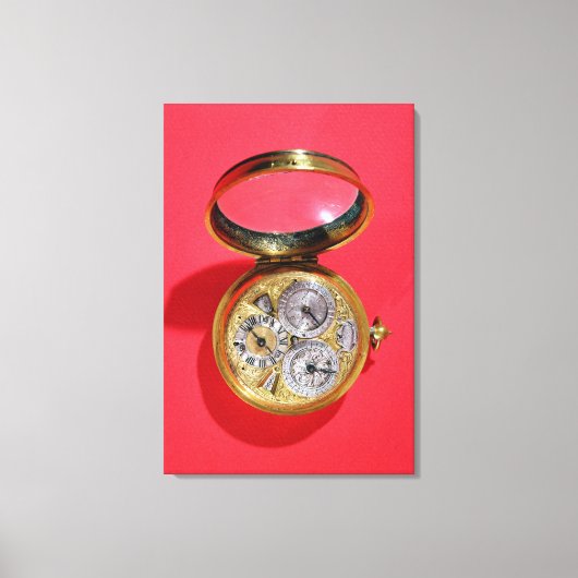 Agenda-uurwerk, c.1690 canvas afdruk (Voorkant)