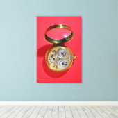 Agenda-uurwerk, c.1690 canvas afdruk (Insitu (Houten vloer))