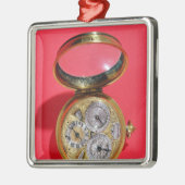 Agenda-uurwerk, c.1690 metalen ornament (Links)