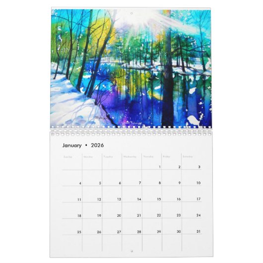 Agenda van de Waterverf Kalender (Jan 2026)