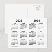 Agenda van de witte school voor het jaar 2033-2034 briefkaart (Voorkant / Achterkant)