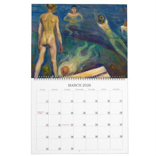 Agenda van Edvard Munch. Kalender (Mar 2026)