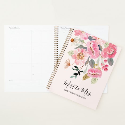 Agenda van Floral Wedding Planner Agenda Agenda Ag (Display)