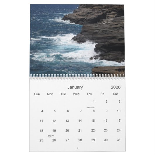 Agenda van Hawaii 2012 Kalender (Jan 2026)