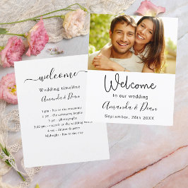 Agenda van het huwelijk - Welkomstfoto