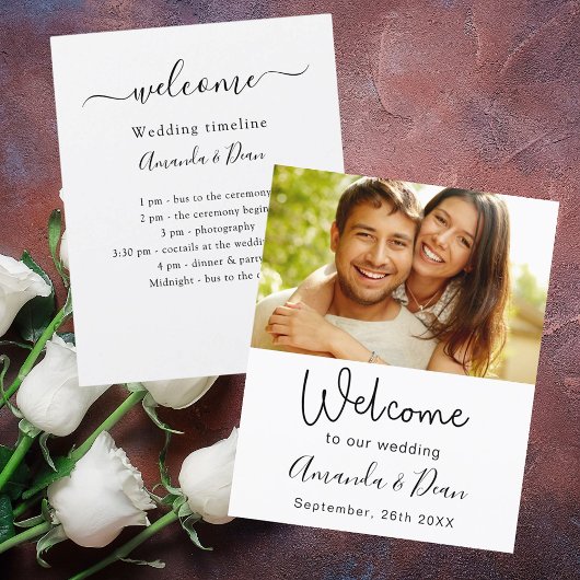 Agenda van het huwelijk - Welkomstfoto