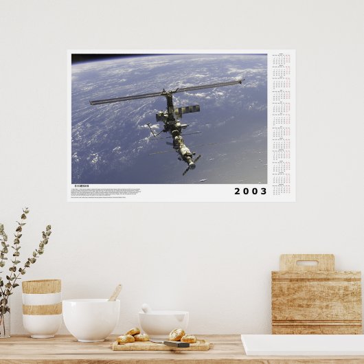 Agenda van het internationale ruimtestation voor 2 poster (Keuken)