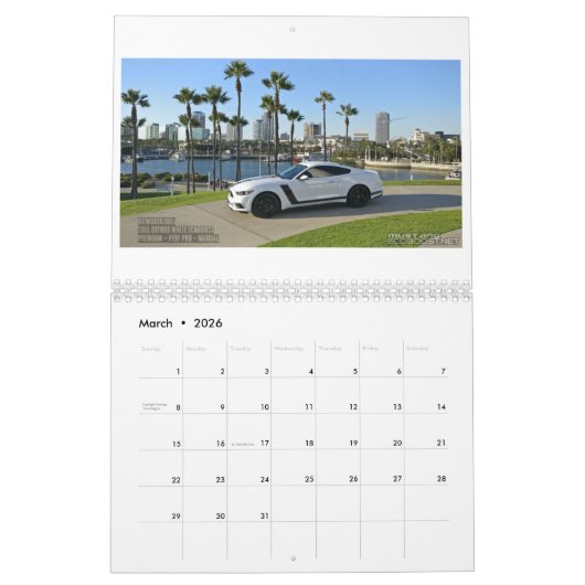 Agenda van het lid van Mustang Ecoboost.NET 2018 Kalender (Mar 2026)