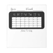 Agenda van het Notitieblok van de maand Zwart-wit (Voorkant)