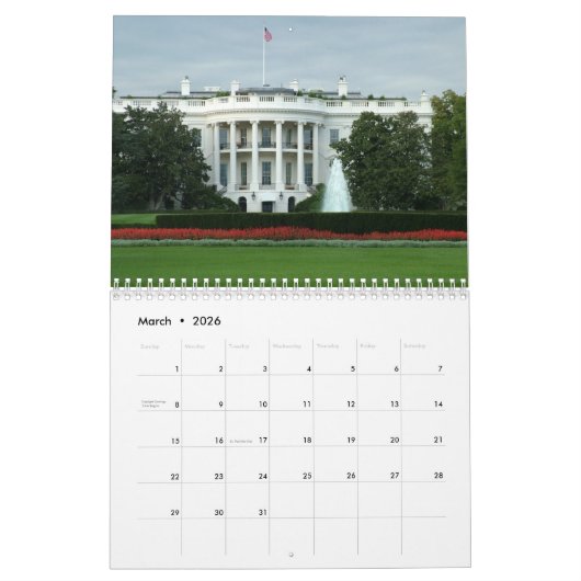 Agenda van het Witte Huis 2016 Kalender (Mar 2026)