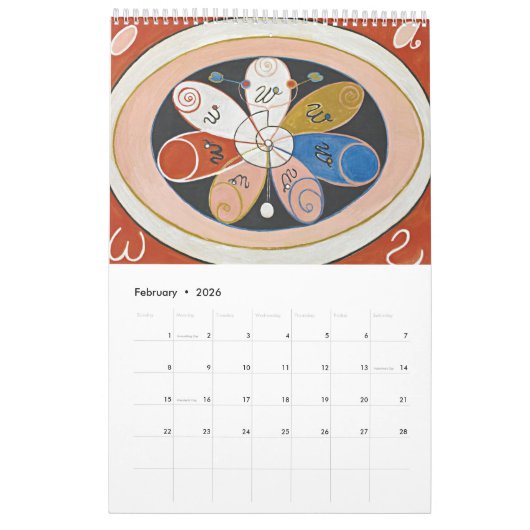 Agenda van Hilma af Klint Kalender (Feb 2026)
