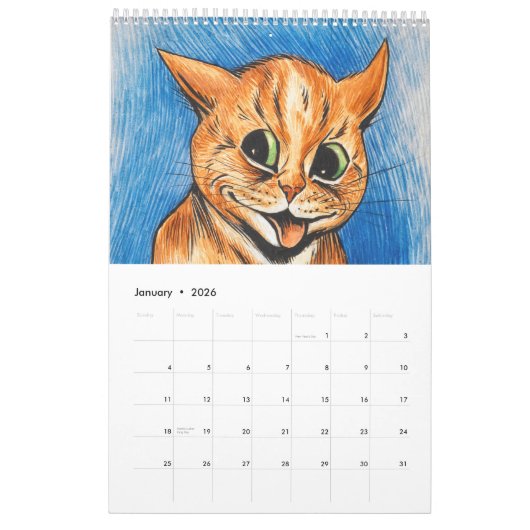 Agenda van Louis Wain Kalender (Jan 2026)