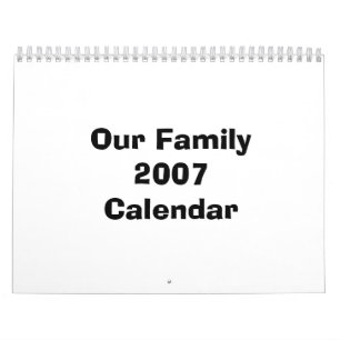 Agenda van onze familie 2007 kalender
