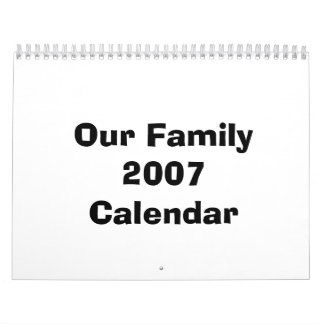 Agenda van onze familie 2007 kalender