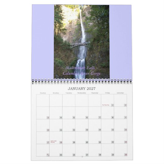 Agenda van Oregon 2011 Kalender (Jan 2027)