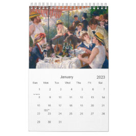 Agenda van Pierre-Auguste Renoir. Kalender