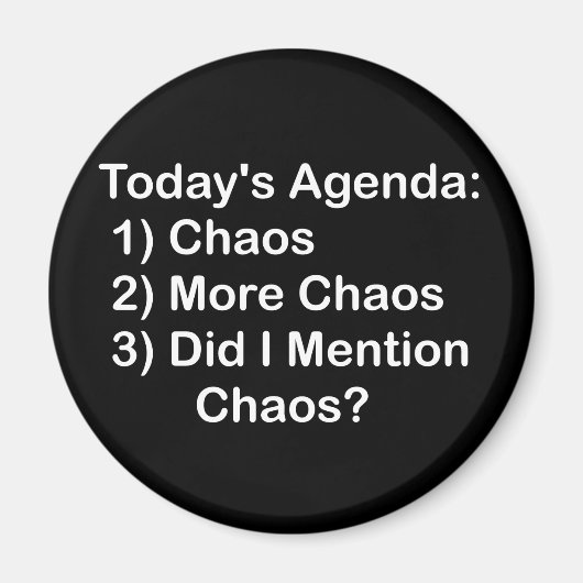 Agenda van vandaag: Chaos Magneet (Voorkant)
