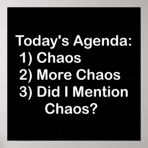 Agenda van vandaag: Chaos Poster