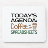 Agenda van vandaag: Muismat koffie en spreadsheets (Voorkant)