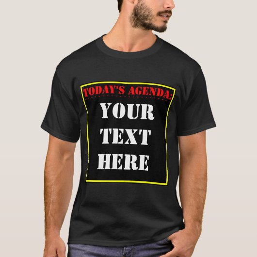 Agenda van vandaag: ? T-shirt (Voorkant)