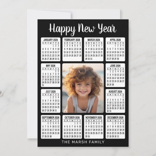 Agenda - Verticale foto in het midden Feestdagenkaart (Voorkant)