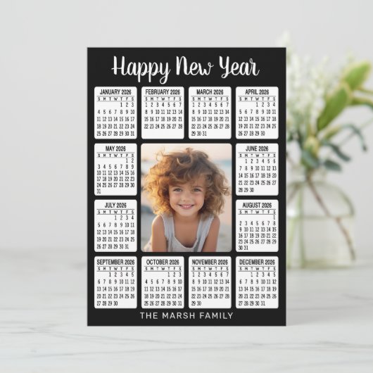 Agenda - Verticale foto in het midden Feestdagenkaart (Staand voorkant)