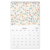 Agenda voor alfabeten kalender (Jan 2027)