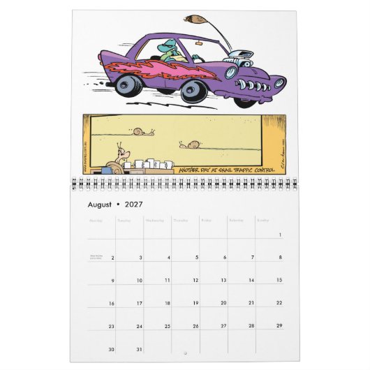 Agenda voor Cartoon Moerastekens Kalender (Aug 2027)