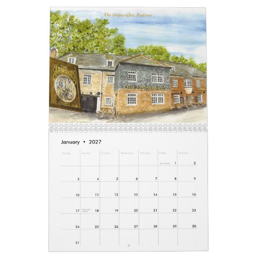 Agenda voor 'Cornish Pubs & Inns' Kalender (Jan 2027)
