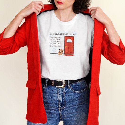 Agenda voor de dag - Laat de hond in en uit T-shirt