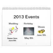 Agenda voor evenementen 2013 kalender (Hoes)