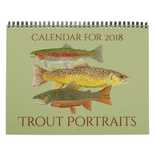 Agenda voor forel portretten kalender