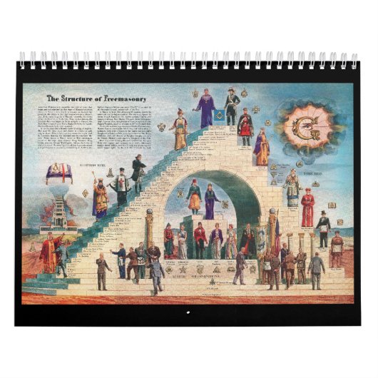 Agenda voor Freemasonry Trestle Board Kalender (Hoes)