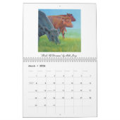 agenda voor kleurrijke cow-schilderijen kalender (Mar 2026)