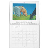 agenda voor kleurrijke cow-schilderijen kalender (Feb 2026)