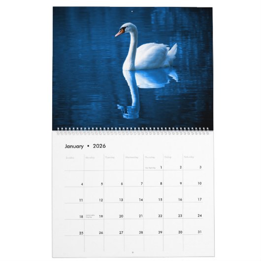 Agenda voor swans kalender (Jan 2026)