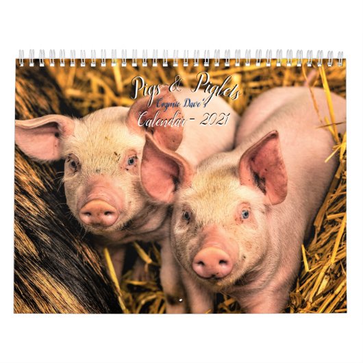 Agenda voor varkens en biggen - 2021 kalender (Hoes)