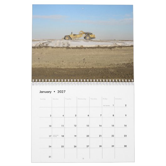 Agenda voor zware apparatuur kalender (Jan 2027)