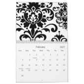 Agenda voor zwart-wit 2010 kalender (Feb 2027)