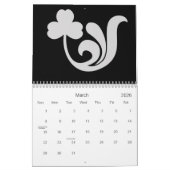 Agenda voor zwart-wit 2010 kalender (Mar 2026)