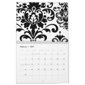 Agenda voor zwart-wit 2011 kalender (Feb 2027)