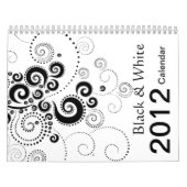 Agenda voor zwart-wit 2012 kalender (Hoes)