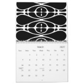 Agenda voor zwart-wit 2012 kalender (Mar 2027)