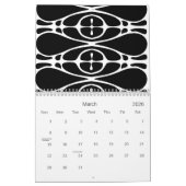 Agenda voor zwart-wit 2012 kalender (Mar 2026)